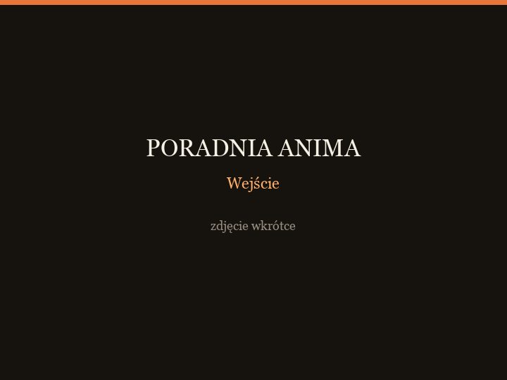 Wejście do Poradni ANIMA